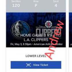 W Conf 1st End: Clippers At Mavericks Tickets| May 3rd