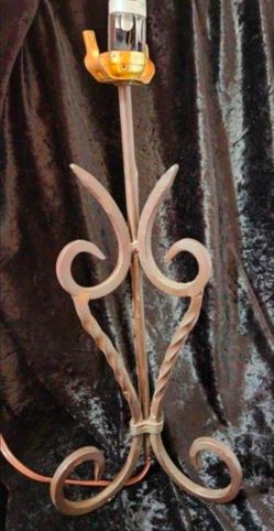 Vintage Wrought Iron Ornamental Table Lamp (NO Shade)