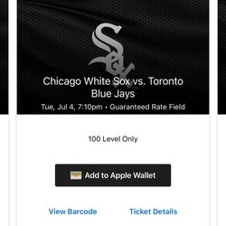 3 Tickets White Sox 4th Of July Fireworks Tickets 