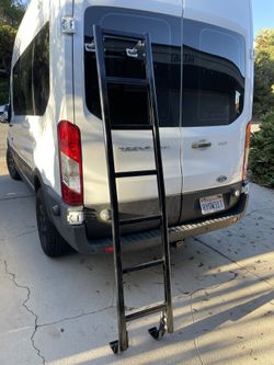 Van rear door ladder - clamp model no drill fits most vans