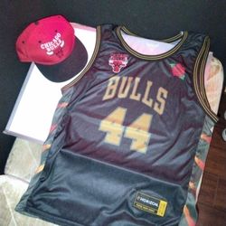 Chicago Bulls Jersey & Snapback size L $15