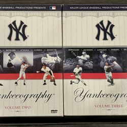 NEW YORK YANKEES YANKEEOGRAPHY MULTI DISC DVD BOX SETS VOLUMES TWO AND THREE