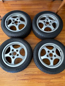 OEM Porsche 16" Cup 1 Wheels & Continental Tires Set (964 / 944 / 968) 5x130mm