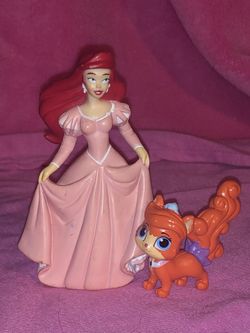 Disney The Little Mermaid figurine and precious pets Princess Ariel’s cat ! Figurine toys lot sale! Cake toppers