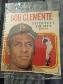 Vintage 1970 Topps poster #21 ROBERTO CLEMENTE -EX