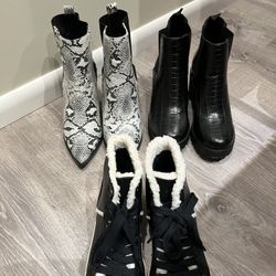 Ladies Boots- Three Pairs- All New Size 7