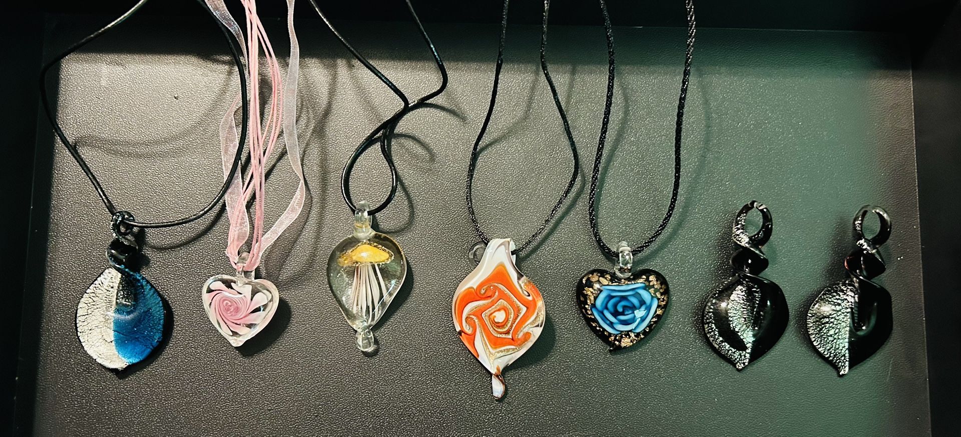 Lampwork Glass Pendant Necklaces