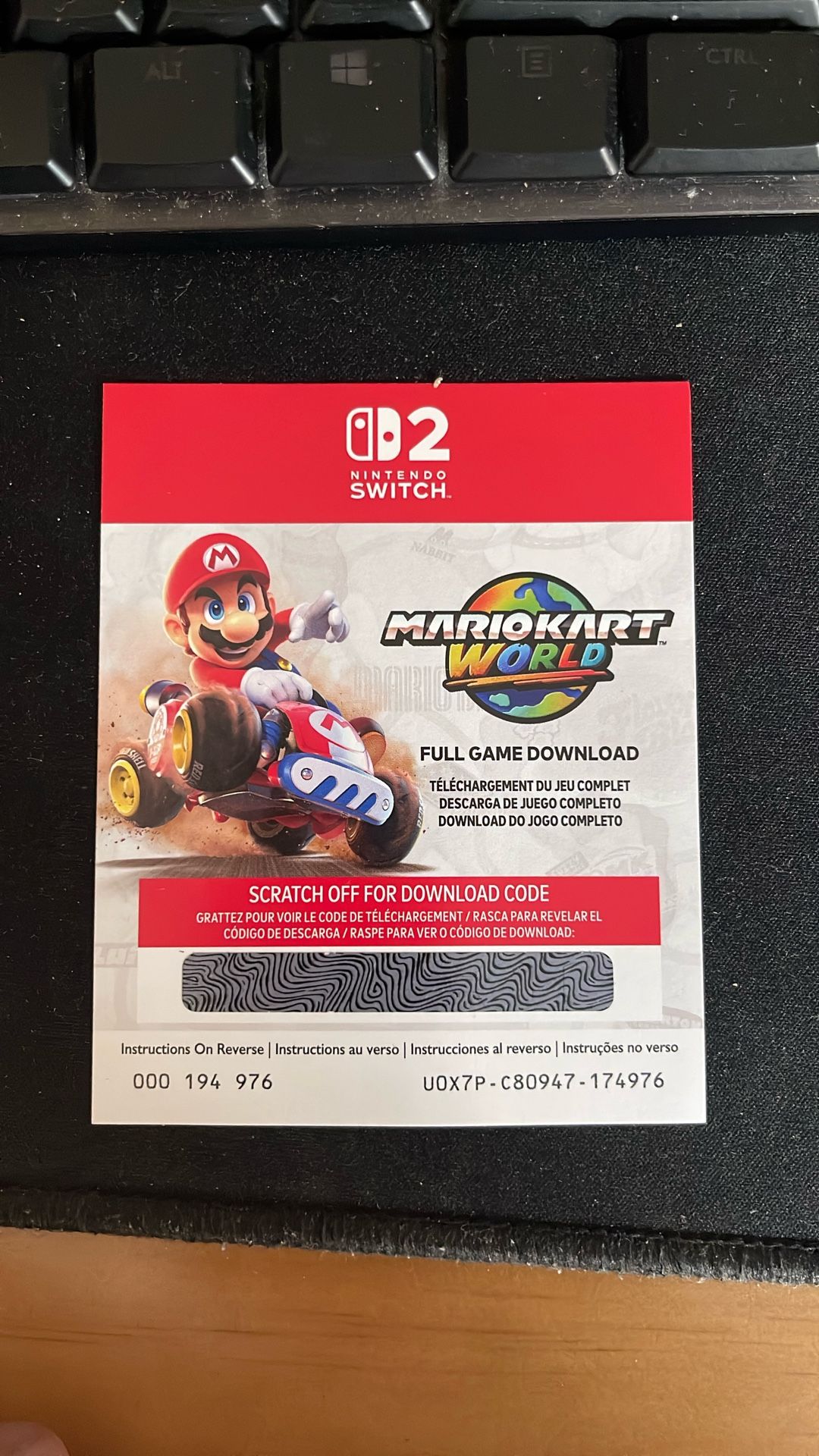 Nintendo Switch 2 Mario Kart World Digital Download