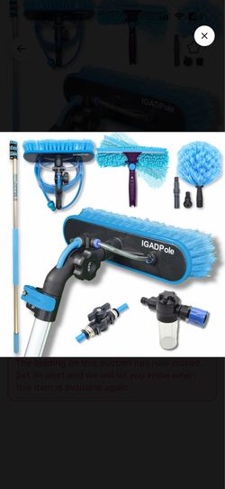 Windows/Solar panel cleaning kit with pole 18ft