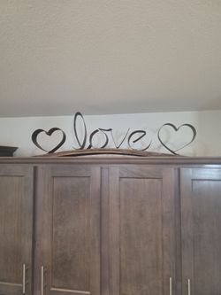 Metal love sign