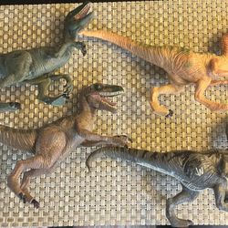 4 Jurassic World Dinosaurs / Velociraptors Figures / Toys 
