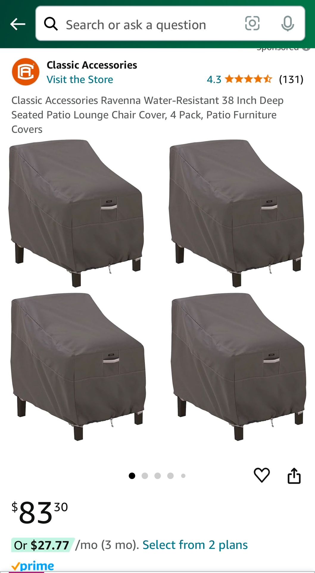 Water Resistant Chair Covers