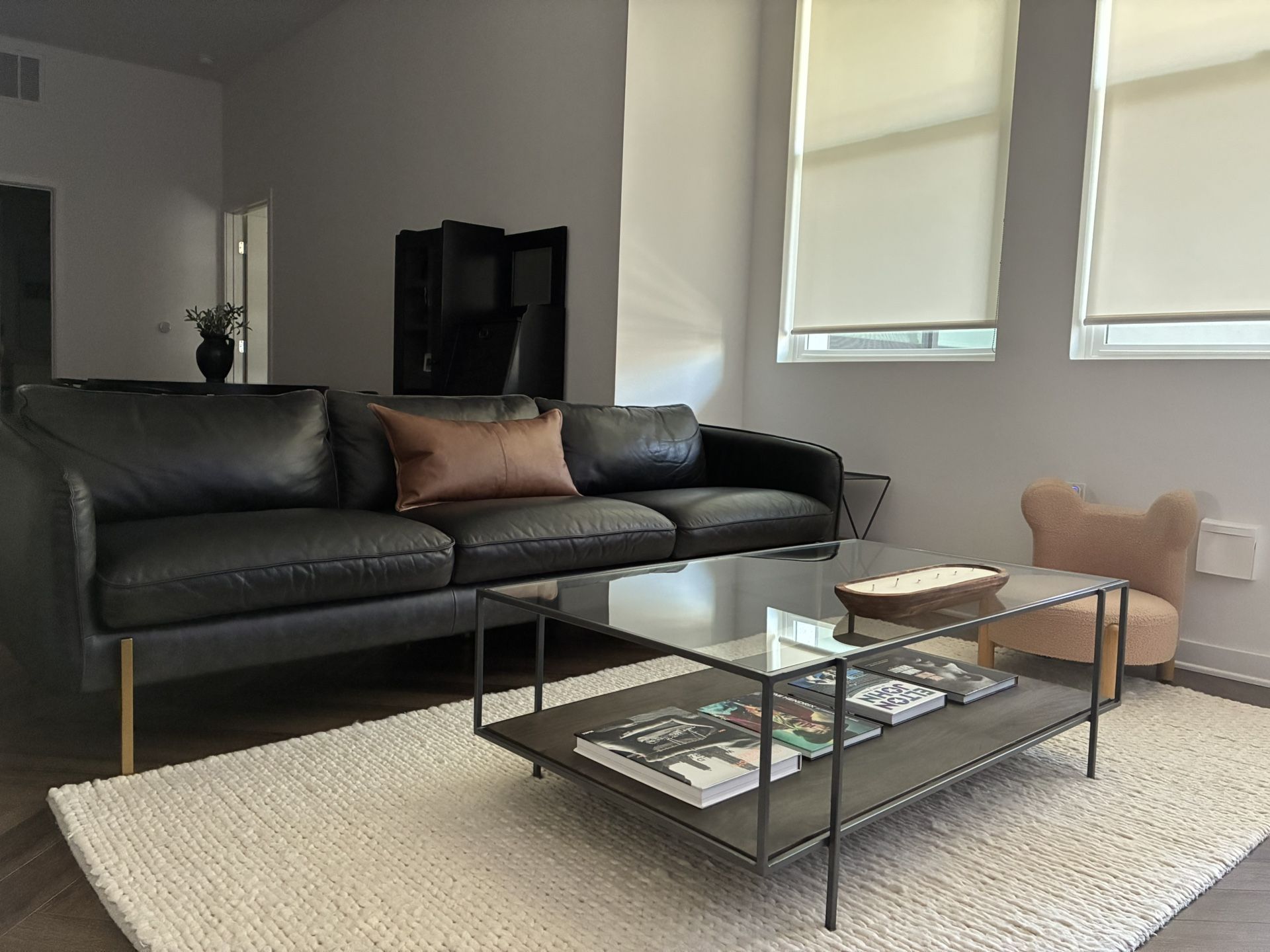 CB2 Leather Sofa 