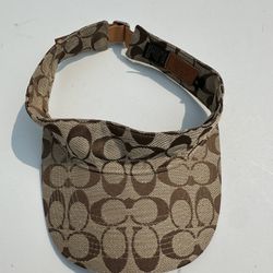 Coach Vintage Visor Khaki Tan Signature Y2K M/L 