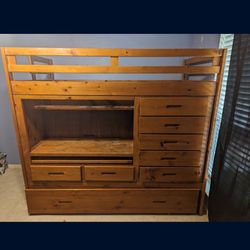 Solid Wood Single/Full Bunk Beds