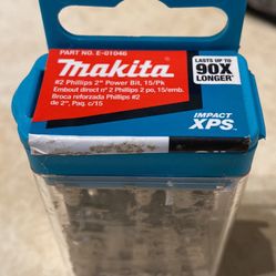 Makita #2 Philips  2” Power Bit 11 Piece