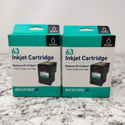 2 - Wexford HP 63 Black Inkjet Cartridges