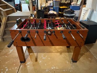 Full Size Wood Foosball Table w/ Electronic Scorer