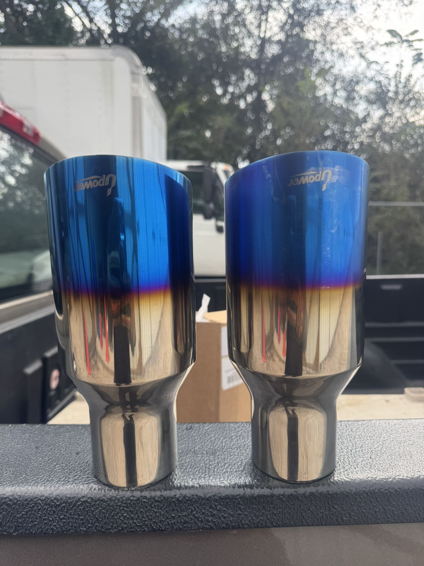 Blue Burnt Exhaust Tips