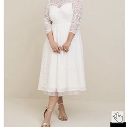 Torrid tea Length Wedding Dress