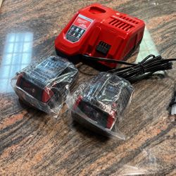 Milwaukee Rapid Charger + (2) CP 1.5 Batteries 