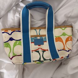 Vintage Coach mini tote bag 