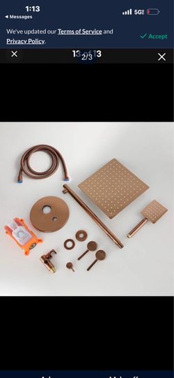New rose gold shower system
