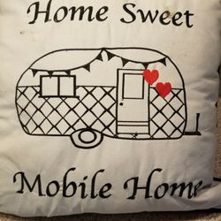 Home Sweet Mobile Home Pillow, New
