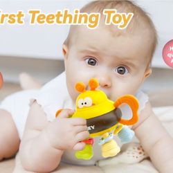 Baby Teething Toys, Baby Teethers Montessori Sensory Toys for 0-6-12 Months, Gifts for 1 Year Old Boys Girls Infant Newborn 0 3 6 9 12 18 Months Toys