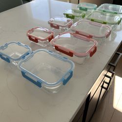 10 Piece Glass Food Storage Container Set With Locking Lids