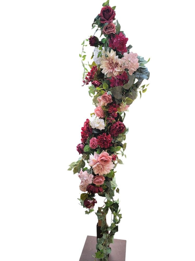 Silk Arch/Party Decor Burgundy Pinks