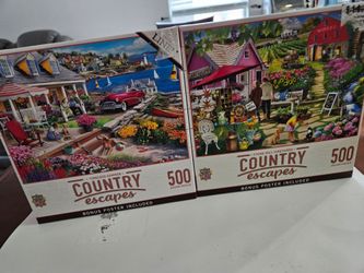 MasterPieces Country Escapes 500-Piece Jigsaw Puzzles (Set of 2)