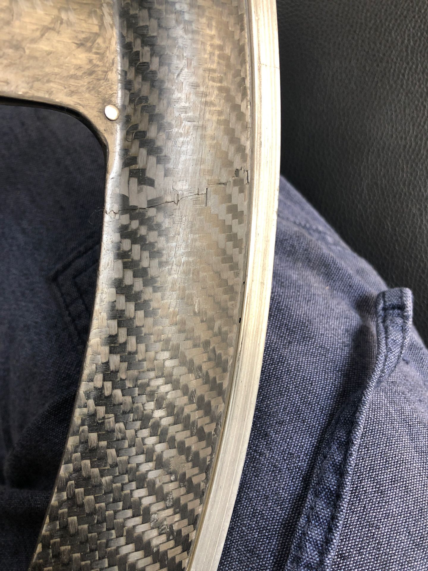 Cracked 700c rear wheel