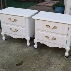 French Nightstands Solid Wood Measurements On Picture PICKUP ONLY 