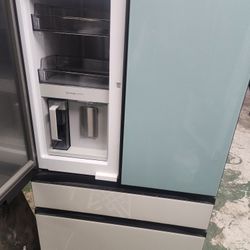 Bespoke Refrigerator 4 Door Blue And White