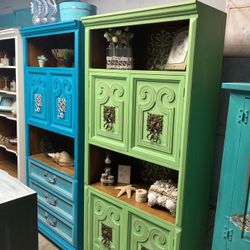 3 Large 77.5 Tall Cabinets Dressers Read Description