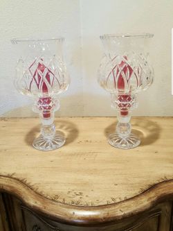 Crystal candle holders