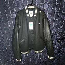 Nike  Varsity Jacket  Leather Sleeve Xl, Nike Hoddies  