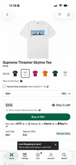 Supreme Thrasher Tee-Large