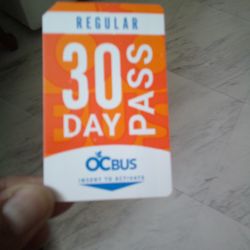 I Got A 30-day Bus Pass