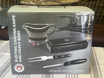 Chef’s Counter Electric Carving Knife & Electric Gravy Boat.  Stainless steel & dishwasher safe