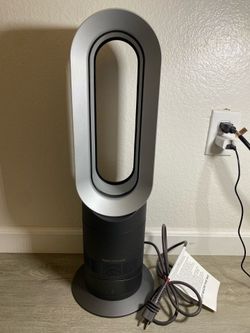 Dyson AM09 Hot + Cool Jet Focus Fan Heater NO Remote Gray Silver Tested Works