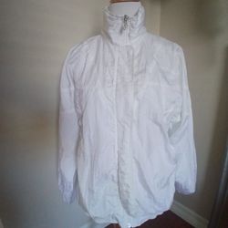 Vintage 90s USA Olympic Large Jacket Woman White JC Penney Windbreaker