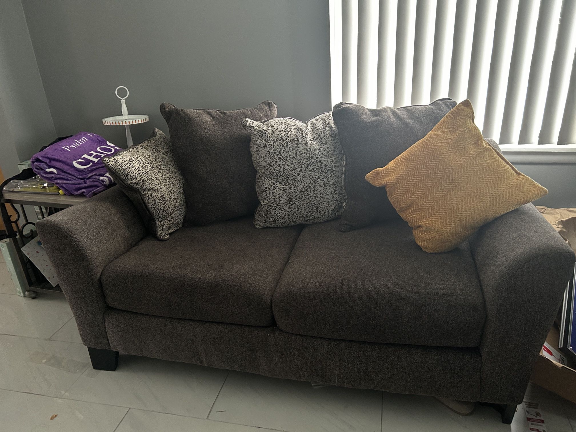 Gray Loveseat Sofa