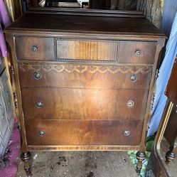Rare antique chest of drawers vintage dresser bronze brown L34”*D19”*H43”(address in description)