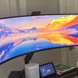 Samsung 49” Odyssey G9 Curved QLED Gaming Monitor (C49G95TSSN) – 240Hz, DQHD, HDR1000, All Accessories Included