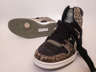 Puma Unlimited Hi 345224 03 SUPER RARE, Burnt Olive/black/spray Green, Size 9.5