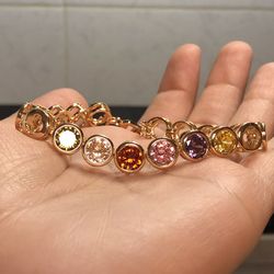 18k Gold Filled Bracelet Bangle Women’s Jewelry 7” Long