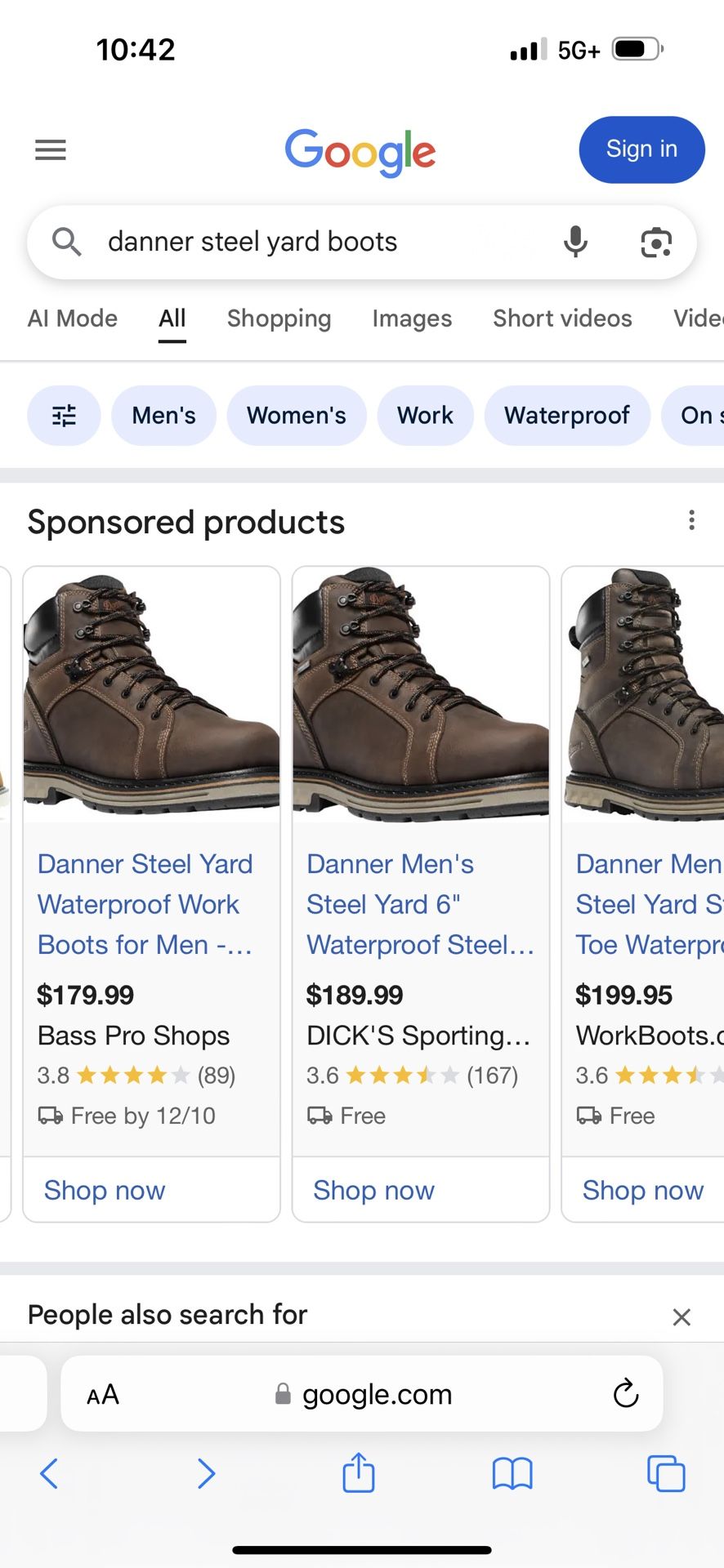 Danner Steel Yard Work Boots 11wide Steel Toe New