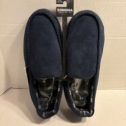 Sonoma Navy Closed Toe Slippers Cushion Insole Washable Men’s Size XL (12-13)